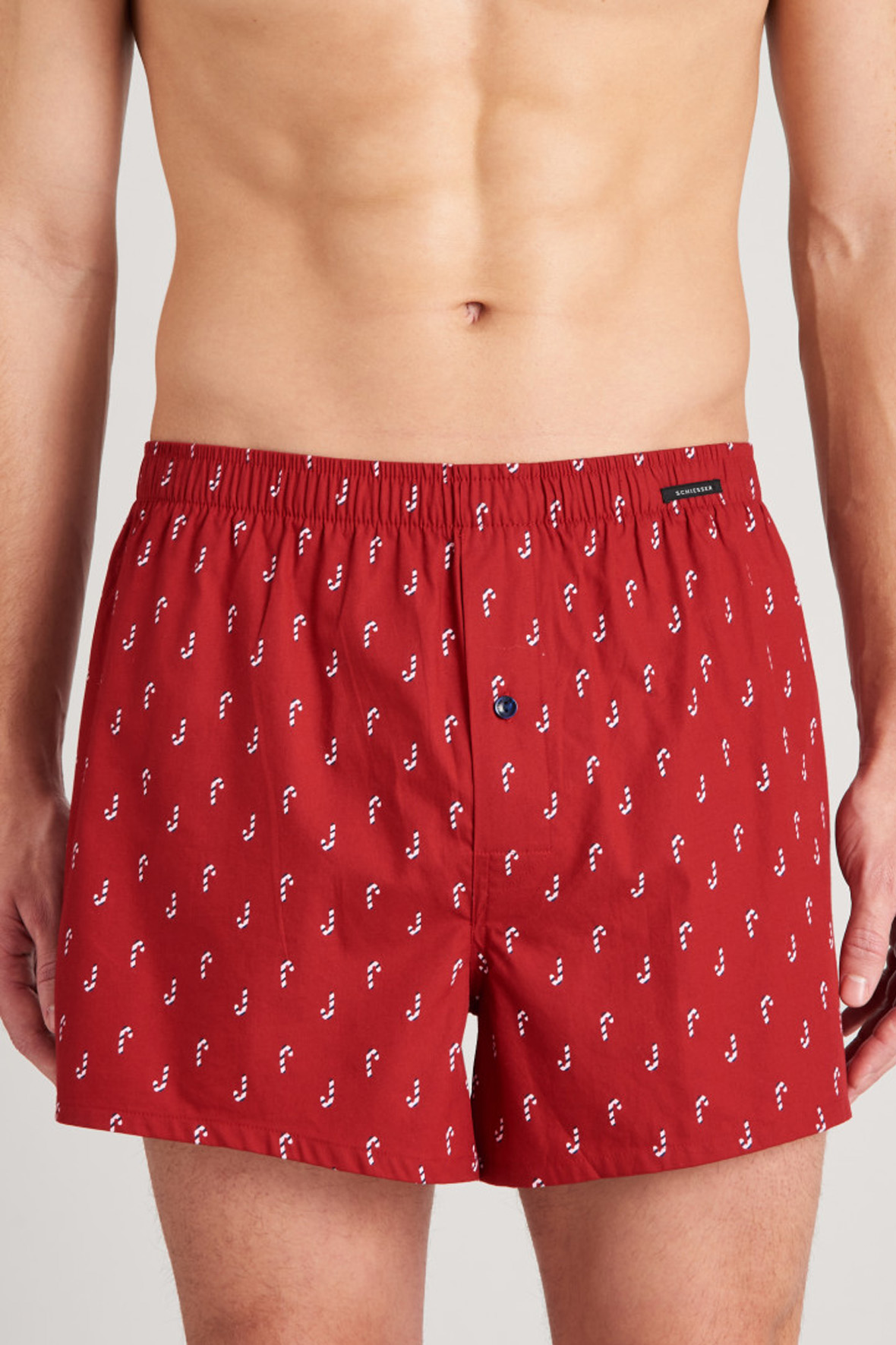 Schiesser Boxers Jersey 2-pack print rood