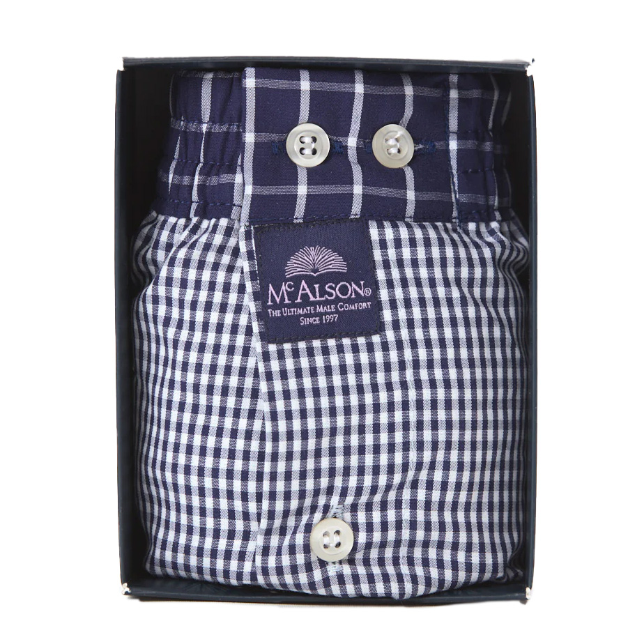 Mc Alson Boxer Gingham navy blue