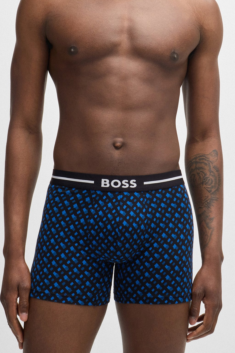 Hugo Boss Bold boxershort 3-pack blauw-zwart