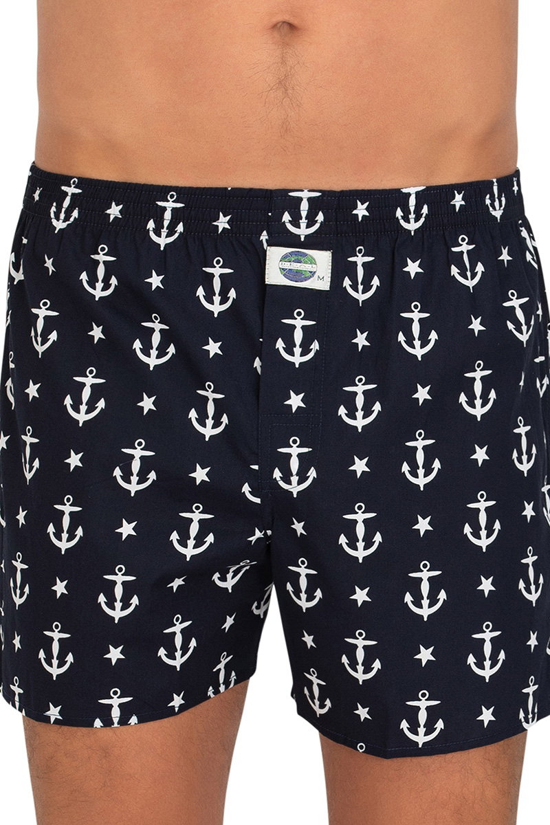 Deal boxers blauw met Anker 