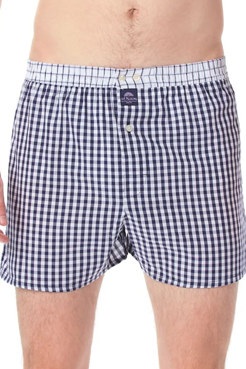 Mc Alson Boxer Checkered navy blue