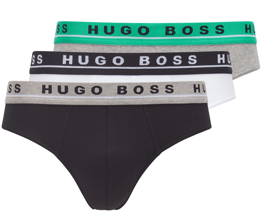 Hugo Boss mini slips 3-pack grijs-zwart-wit