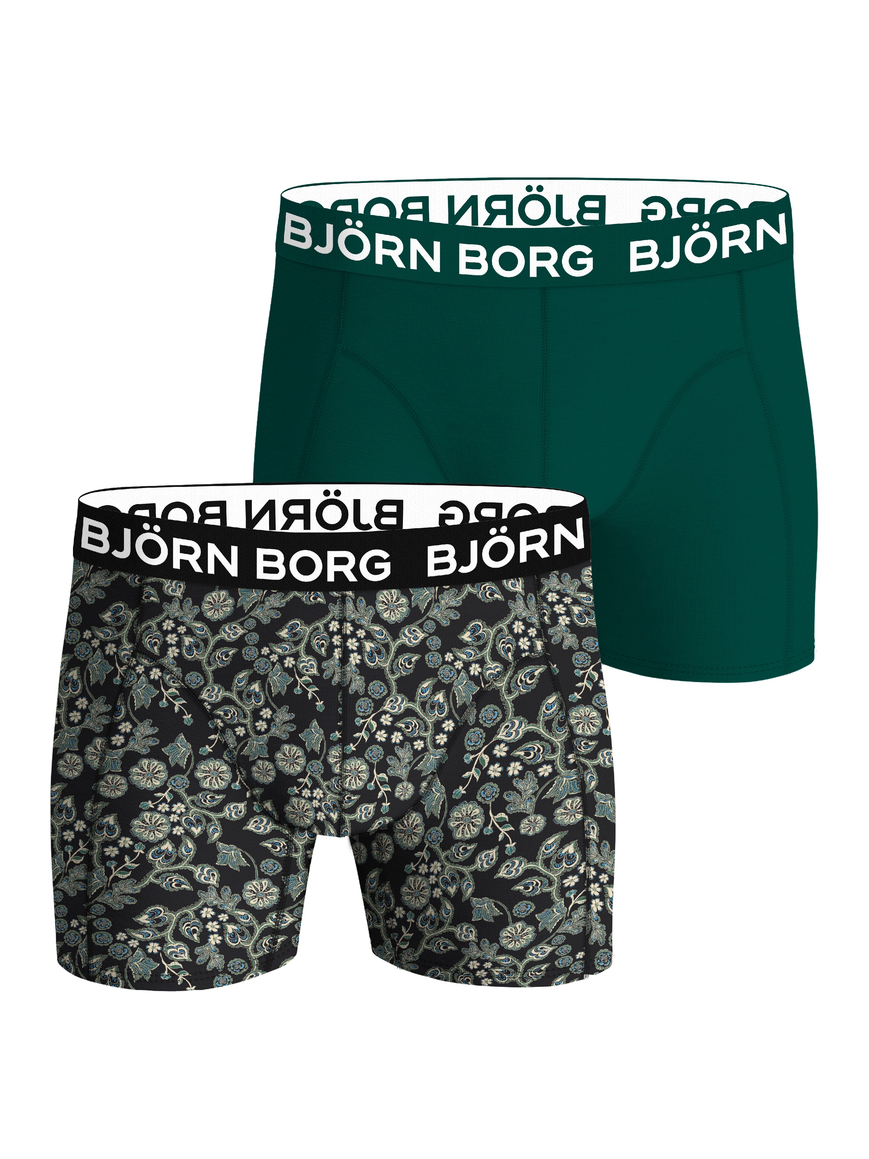 Bjorn Borg Bamboo Boxershorts 2-pack groen-zwart