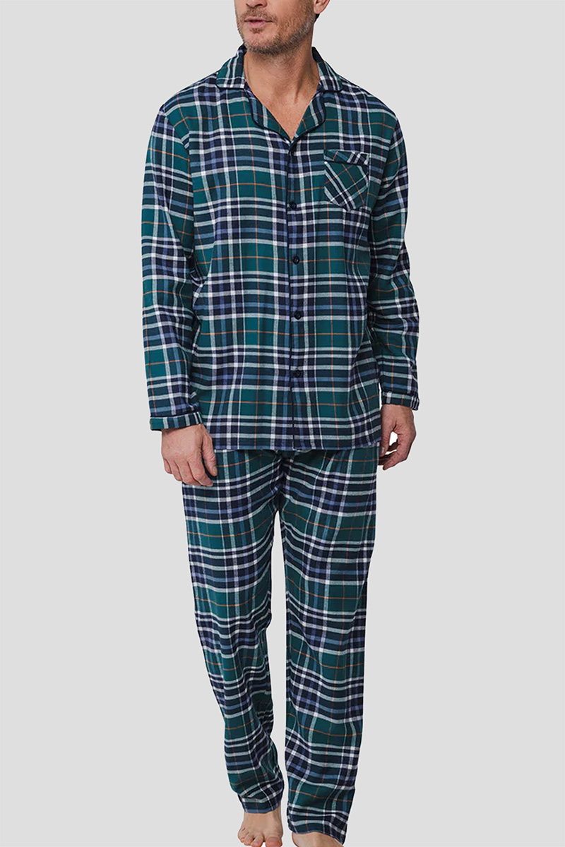 Pastunette Flanelle pyjama groen 