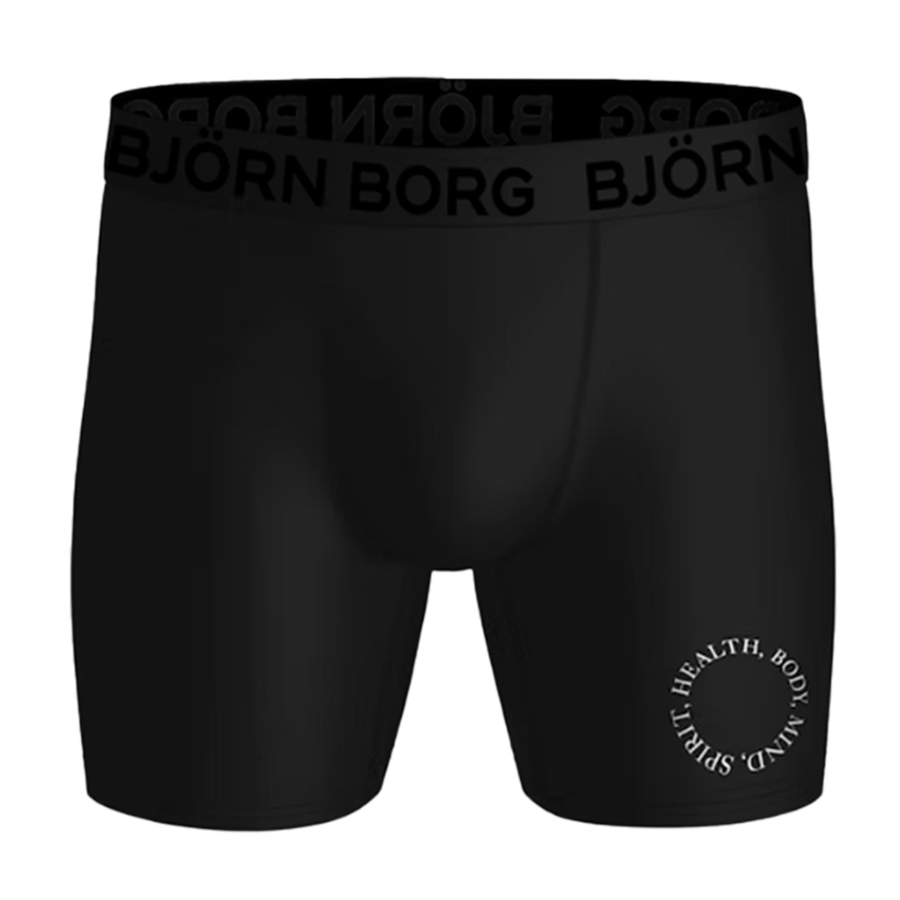 Bjorn Borg Boxershorts Performance 2-pack groen - zwart