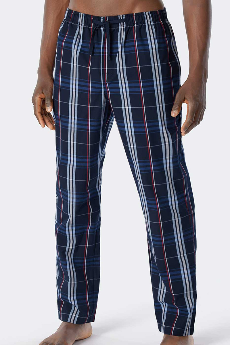 Schiesser Pyjamabroek blauw met ruit