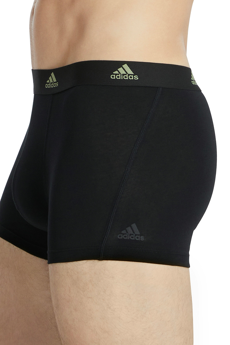 Adidas Boxershorts 3-pack flex cotton groen-zwart