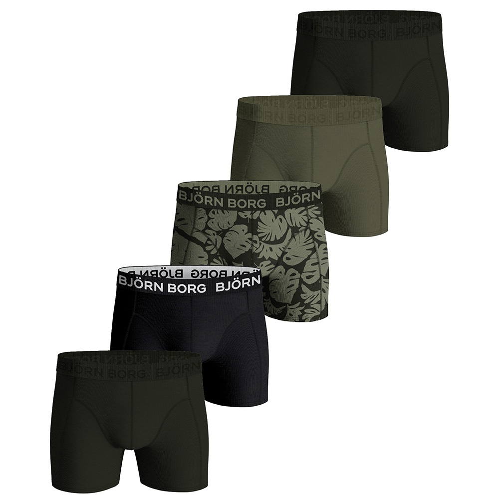 Björn Borg Cotton Stretch boxers - heren boxers normale lengte (5-pack) - multicolor - Maat: XXL