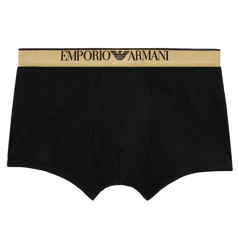 Armani Trunk shiny waistband zwart