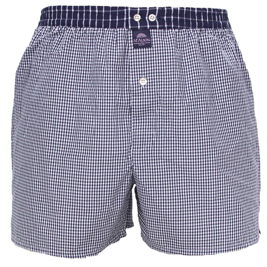 Mc Alson Boxer Gingham navy blue