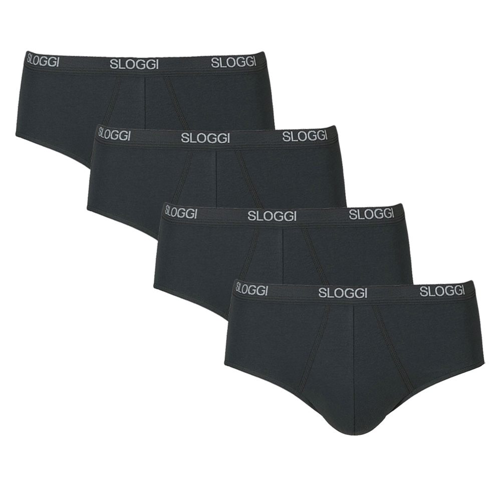 Sloggi men Basic Midi zwart 4-pack = 3+1 gratis 