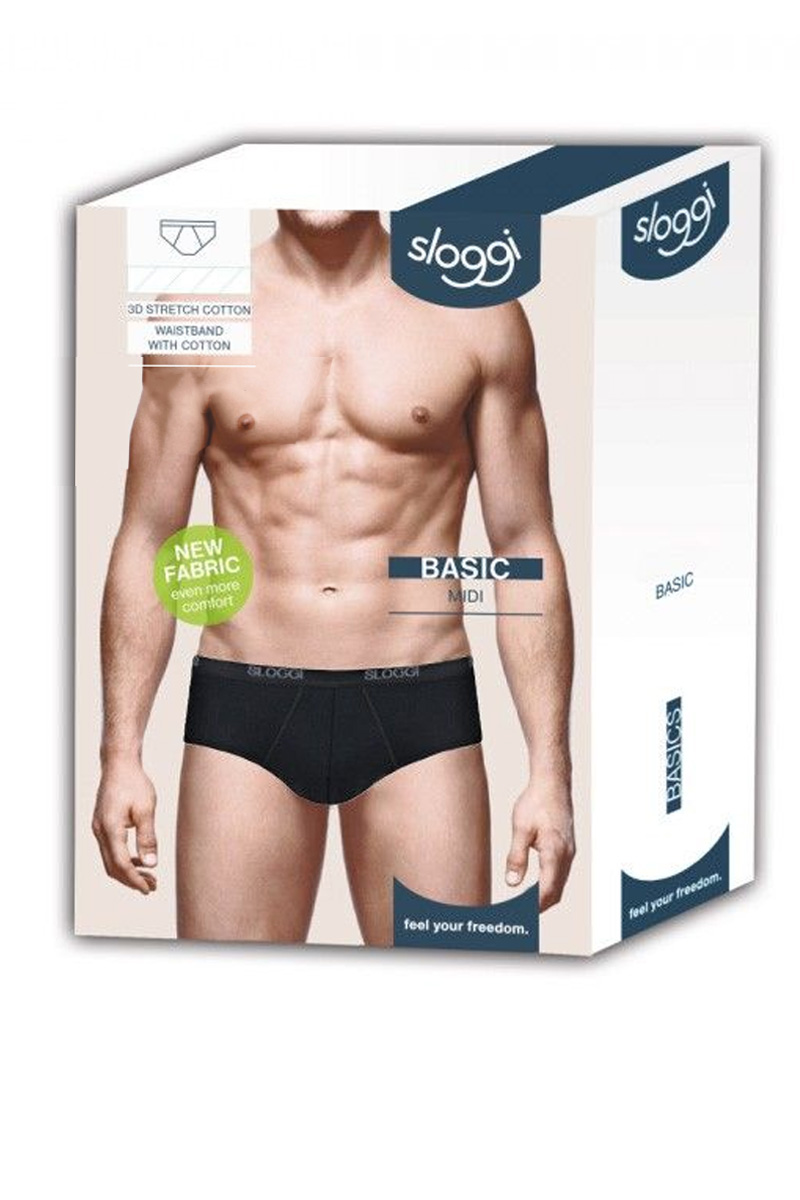 Sloggi men Basic Midi zwart 4-pack = 3+1 gratis 