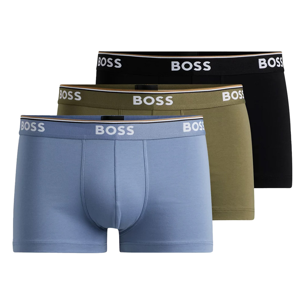 Hugo Boss Power boxershort - trunk 3-pack groen/blauw/zwart