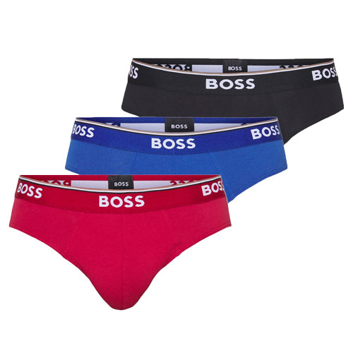 HUGO BOSS Power briefs (3-pack) - heren slips - rood - blauw - zwart -  Maat: XL