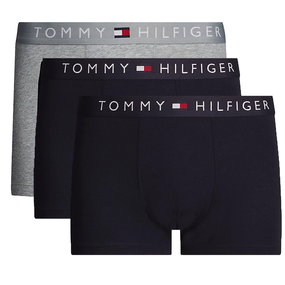 Tommy Hilfiger boxershorts 3-pack grijs-blauw-zwart