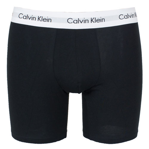 Calvin Klein boxershorts long 3-pack voorkant zwart