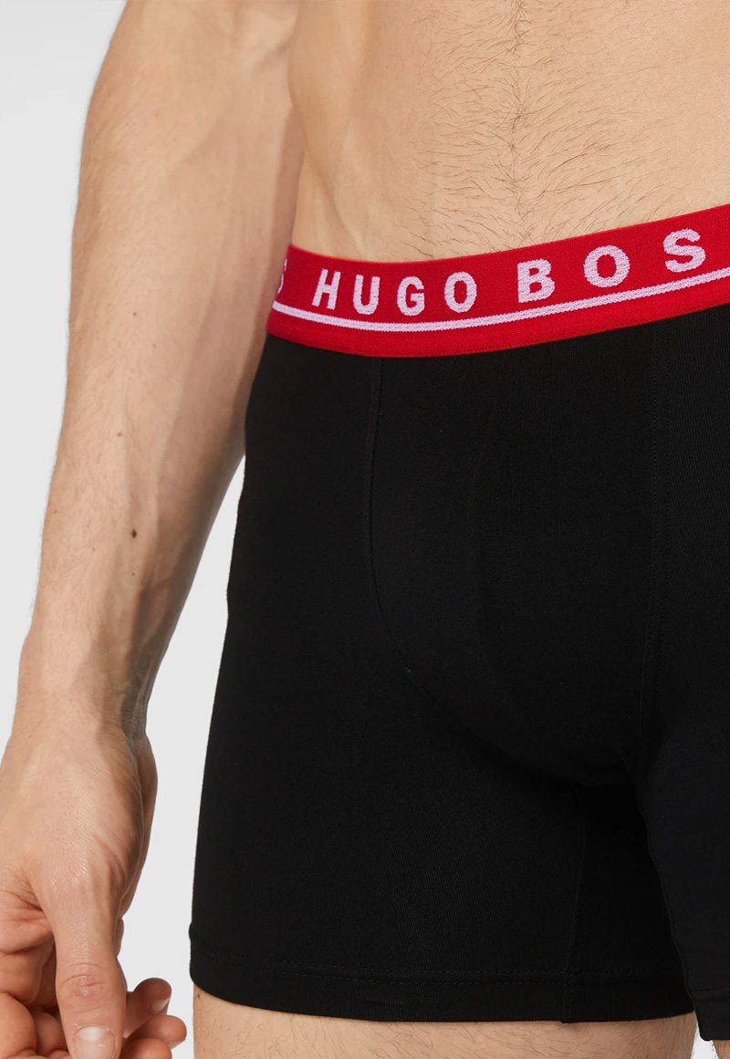 Hugo Boss boxershorts zwart met gekleurde band