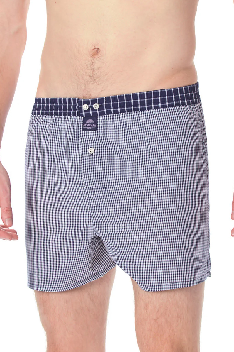 Mc Alson Boxer Gingham navy blue