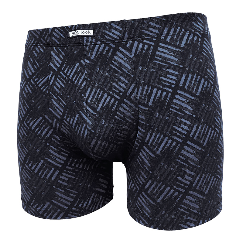 Set Boxershort microfiber Structure blue