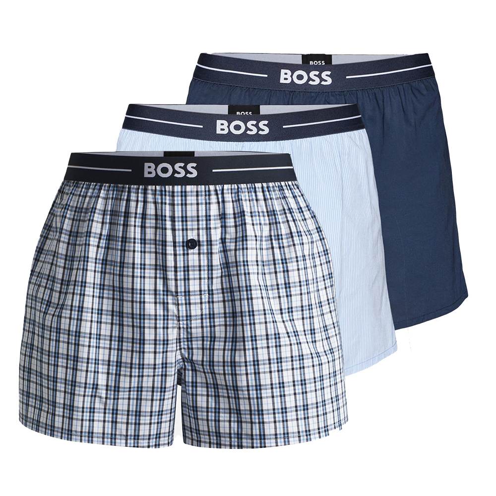 Hugo Boss Boxers 3-pack blauw 