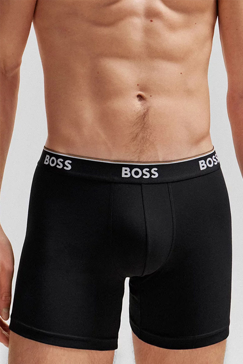 Hugo Boss Long boxer Power 3-Pack zwart 