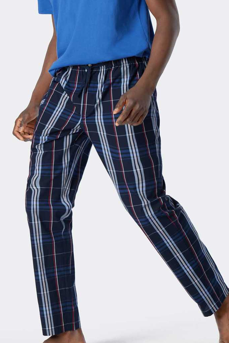 Schiesser Pyjamabroek blauw met ruit