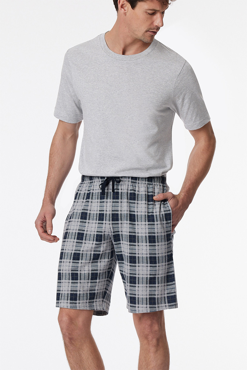 Schiesser Pyjamabroek kort model blauw