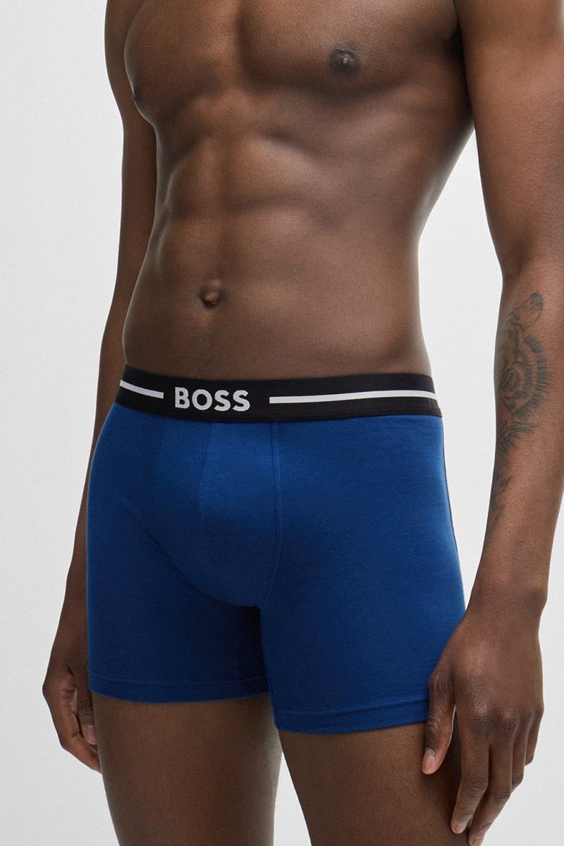 Hugo Boss Bold boxershort 3-pack blauw-zwart