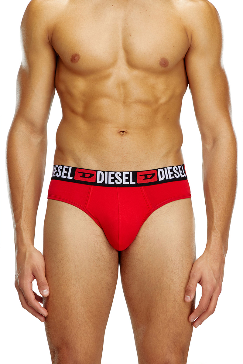 Diesel Herenstring Rick zwart-rood-grijs