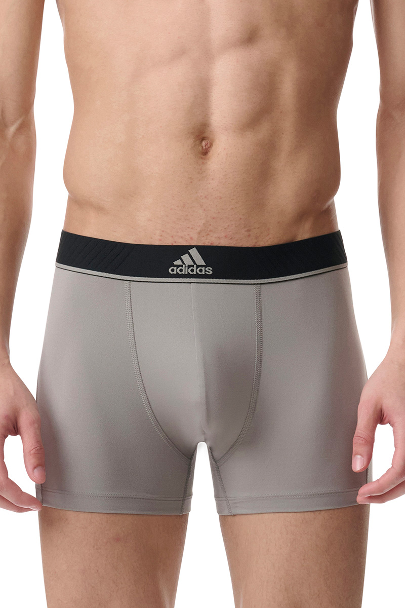 Adidas boxershorts active microfiber flex 3-pack zwart-grijs