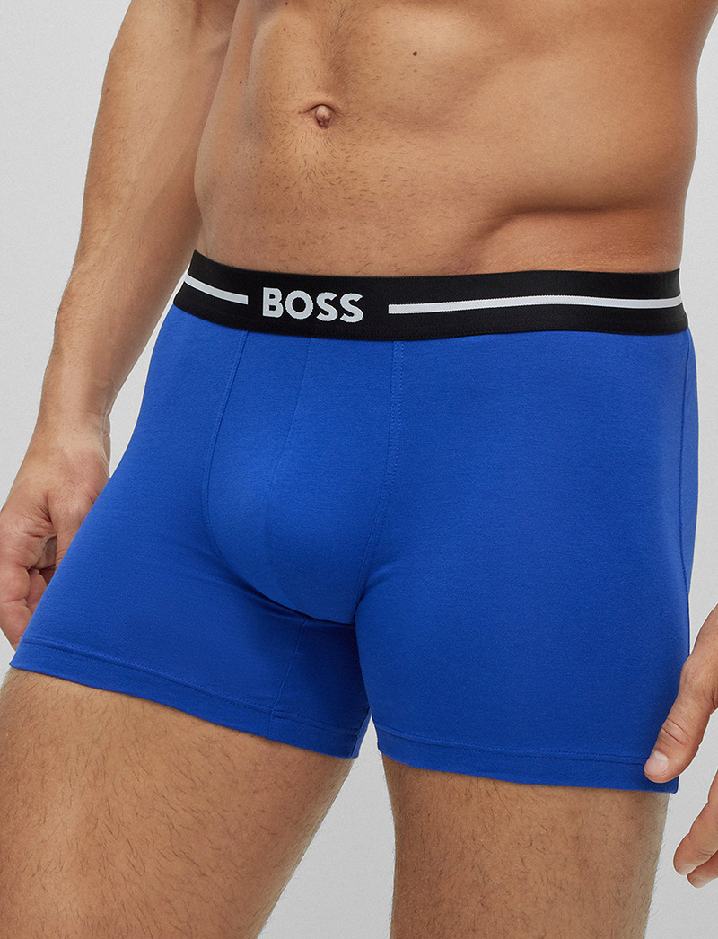 Hugo Boss boxershorts 3-pack blauw-zwart