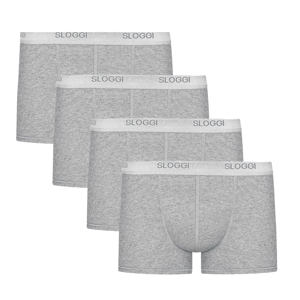 Sloggi men Basic short grijs 4-pack = 3+1 gratis