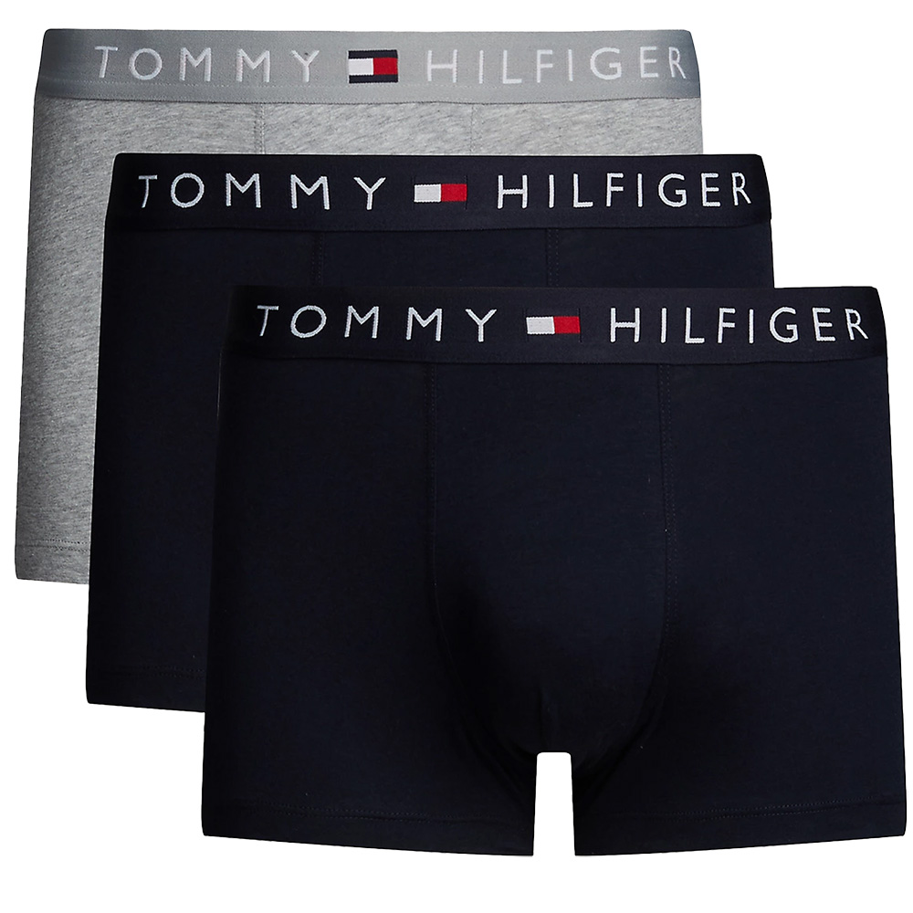 Tommy Hilfiger boxershorts 3-pack grijs-blauw-zwart