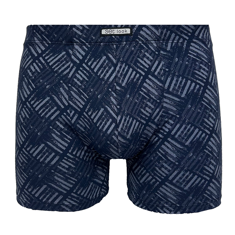 Set Boxershort microfiber Structure blue