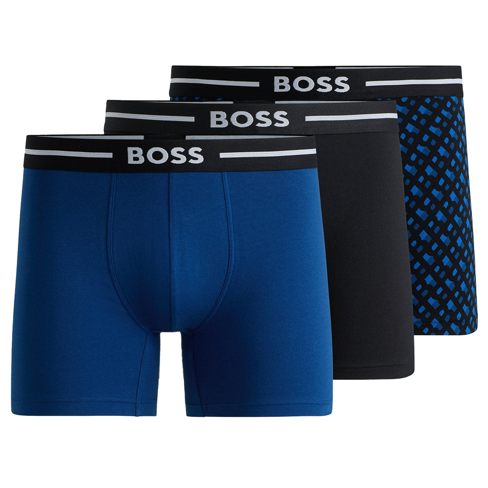 Hugo Boss Bold boxershort 3-pack blauw-zwart