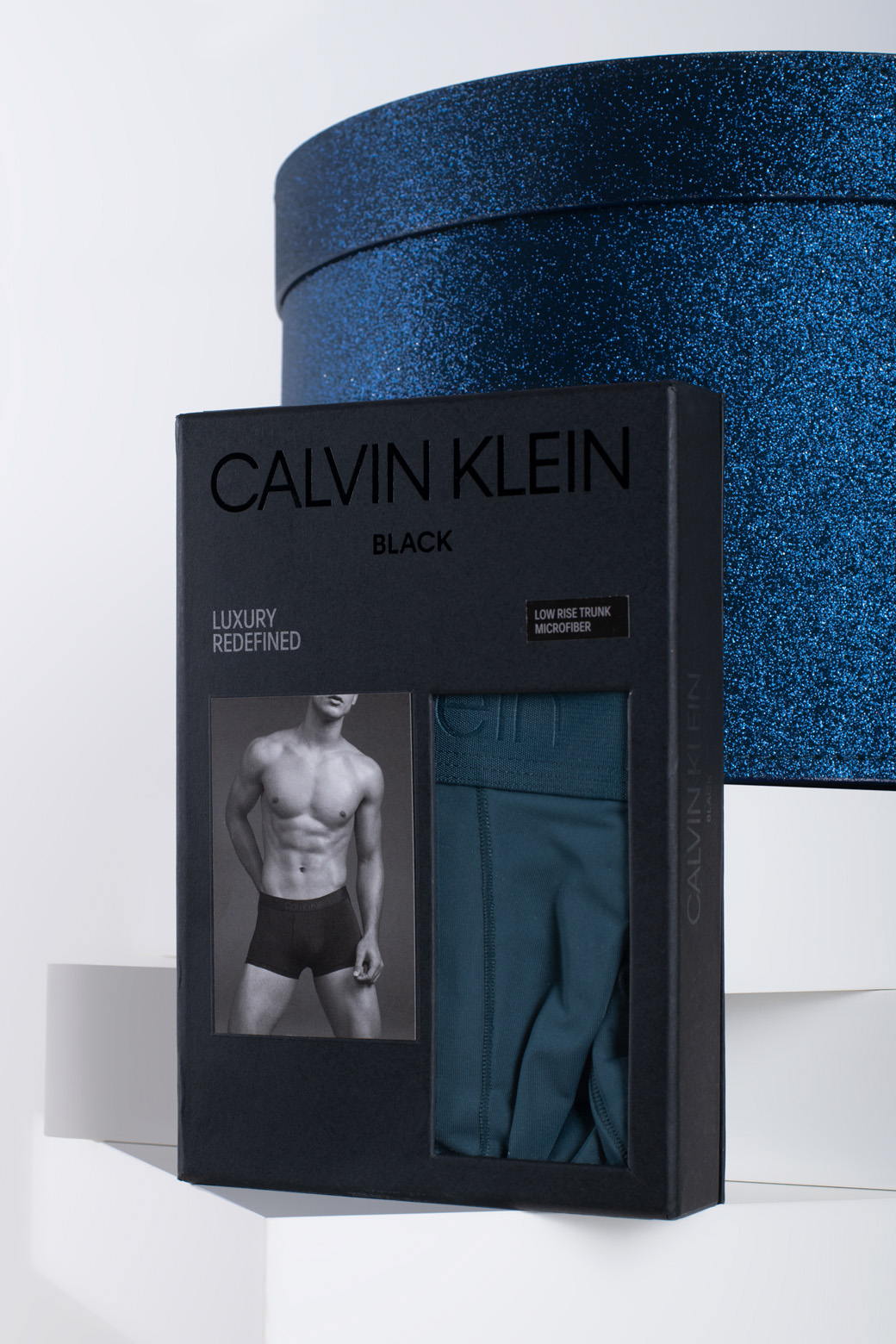 Calvin Klein Black short microfiber blauw