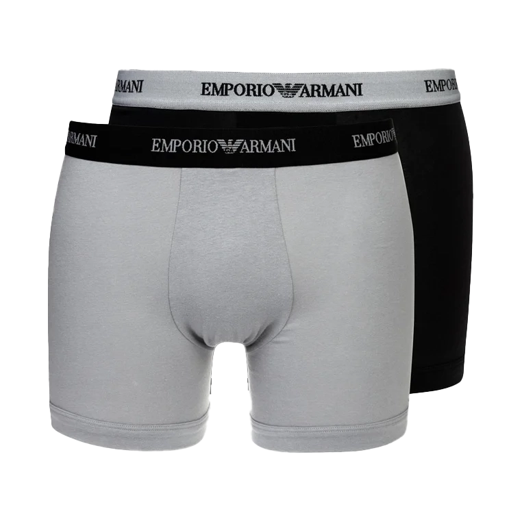 Armani Boxershorts Core 2-pack zwart-grijs