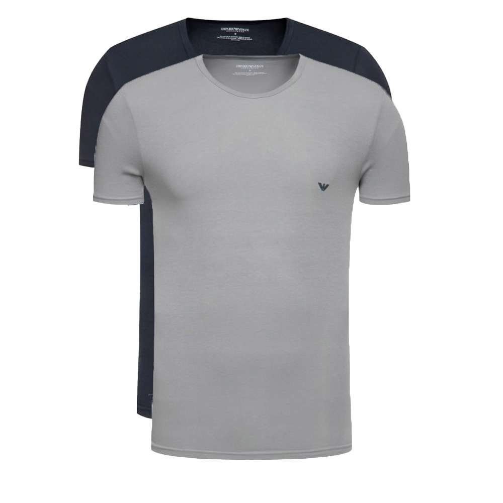 Armani T-shirts Core 2-pack grijs-blauw