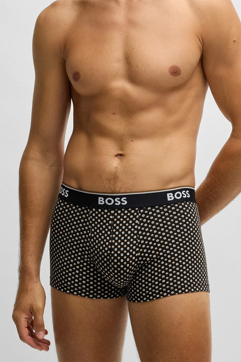 Hugo Boss Power boxershort - trunk 3-pack beige-zwart 