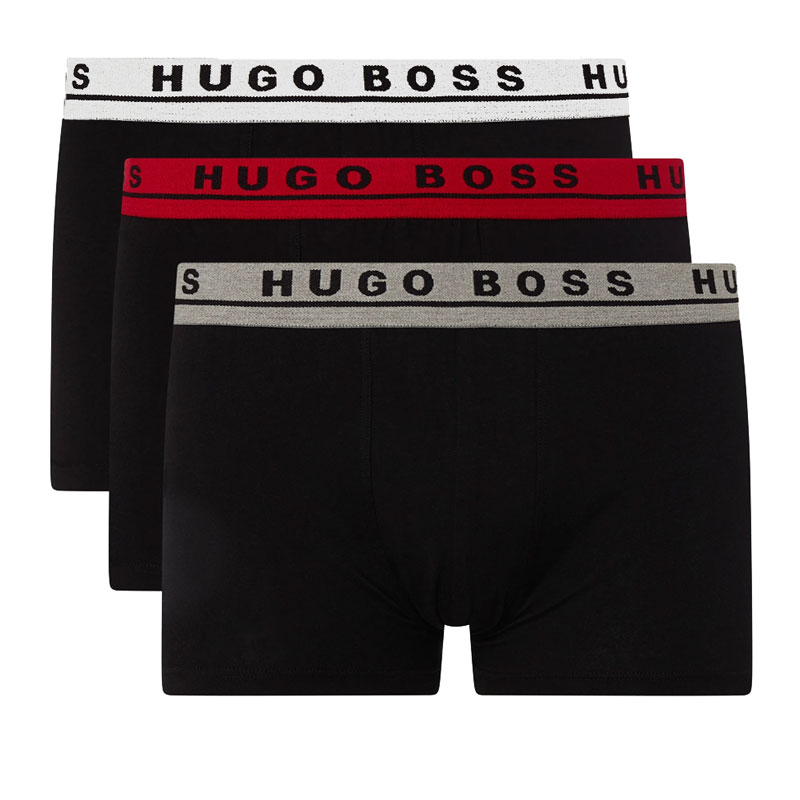 Hugo Boss shorts cotton stretch 3-pack zwart