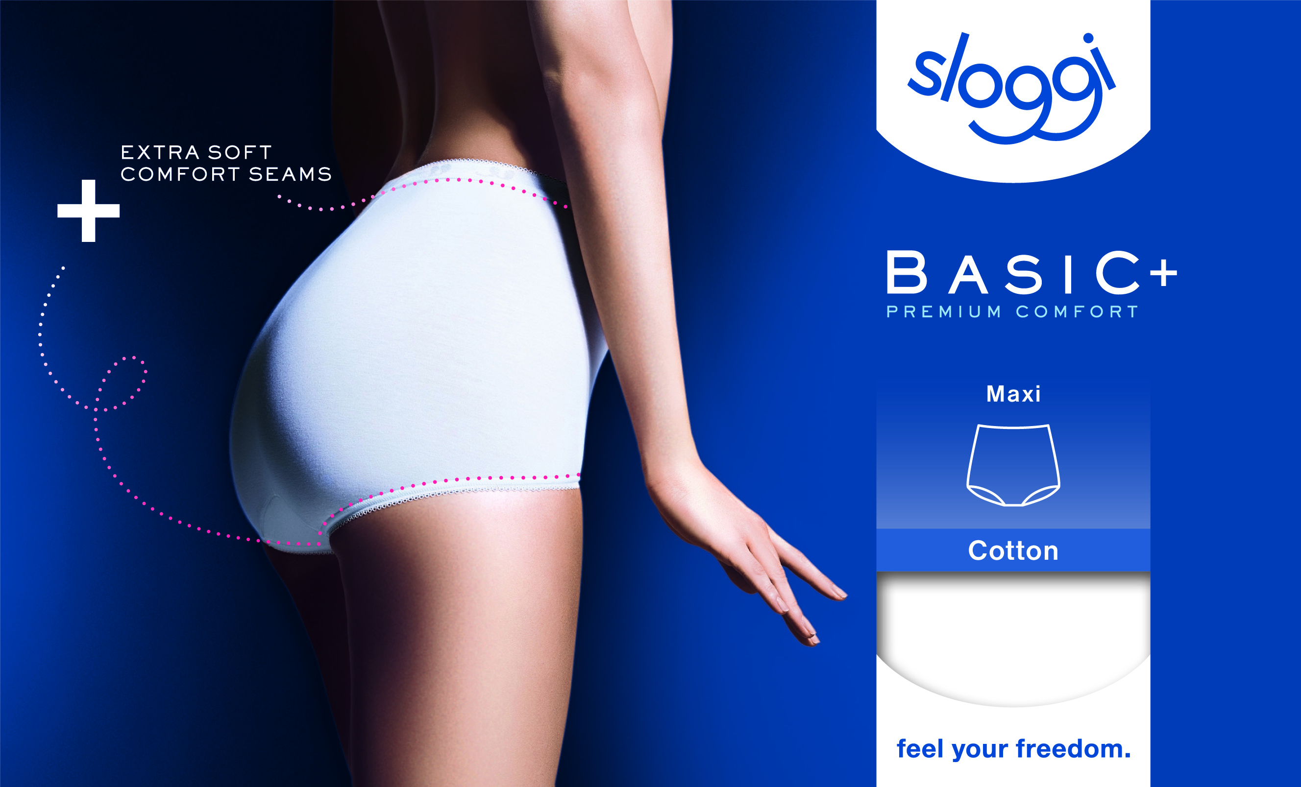 Sloggi Basic+ Maxi slip skin 4-pack = 3+1