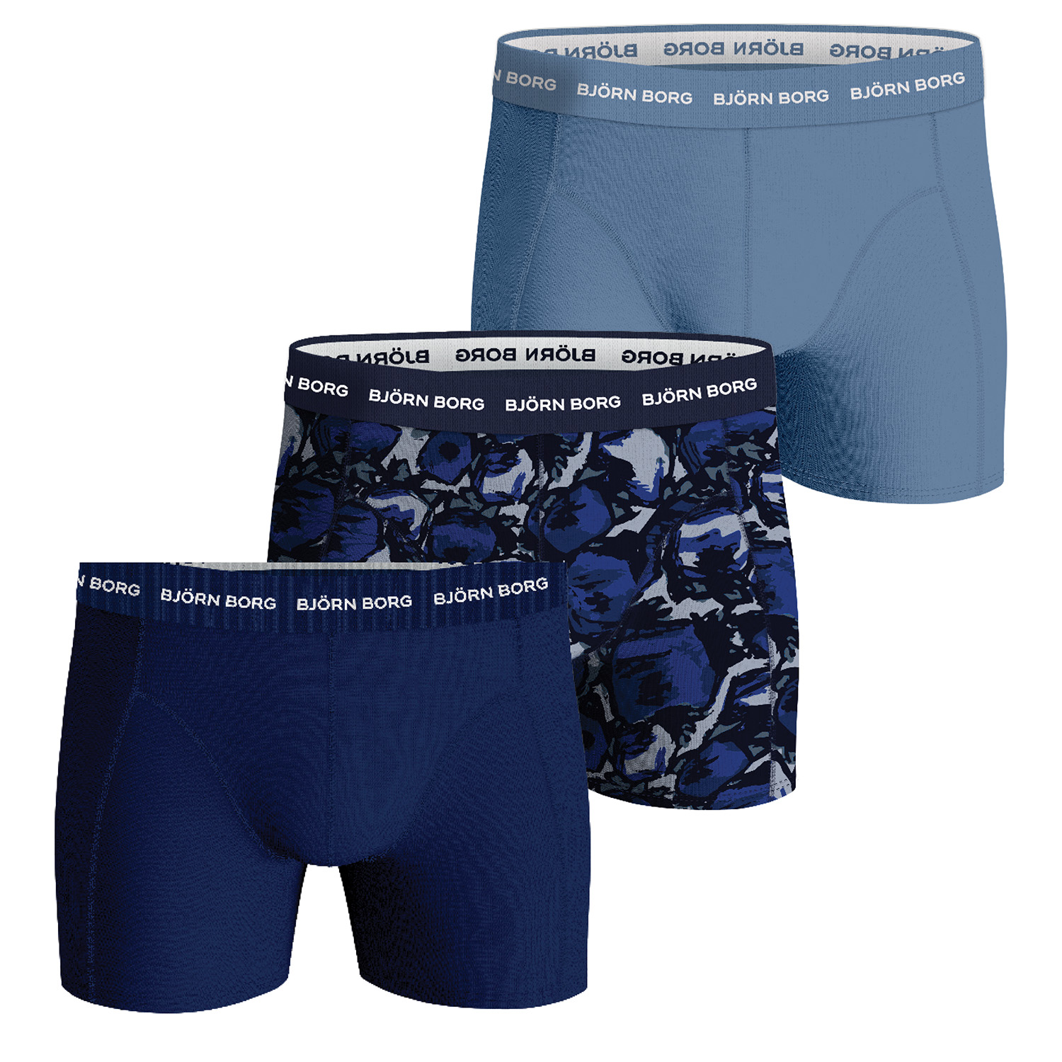 Bjorn Borg boxershorts cotton stretch 3-pack blauw