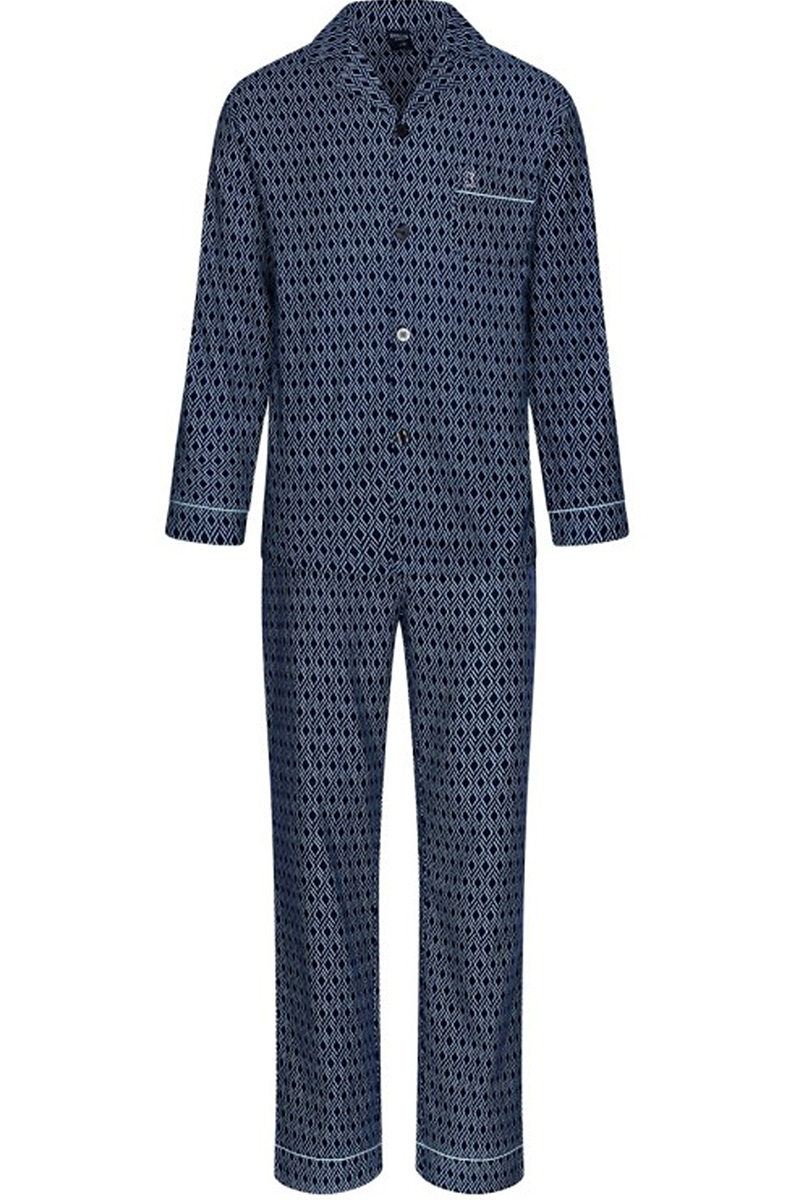 Robson pyjama flanel blauw