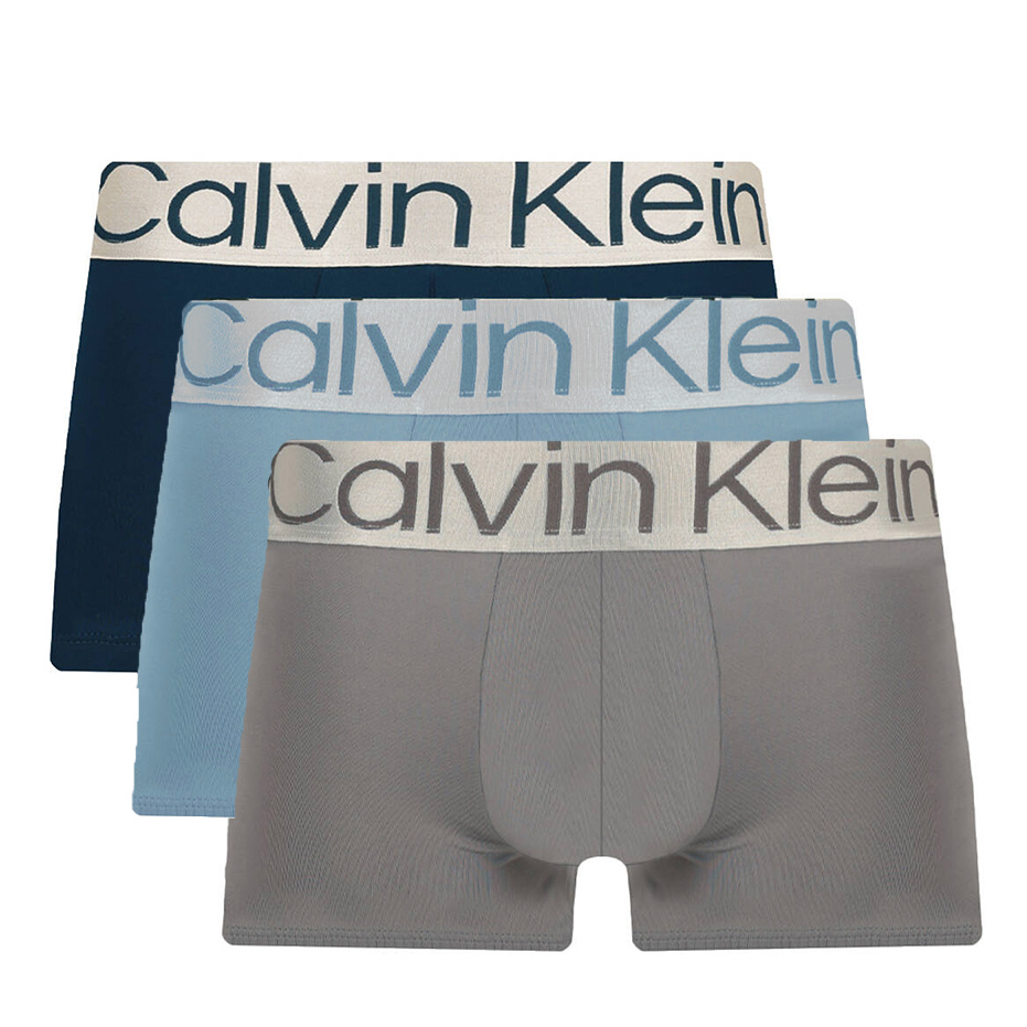 Calvin Klein Steel boxershorts 3-pack blauw-grijs