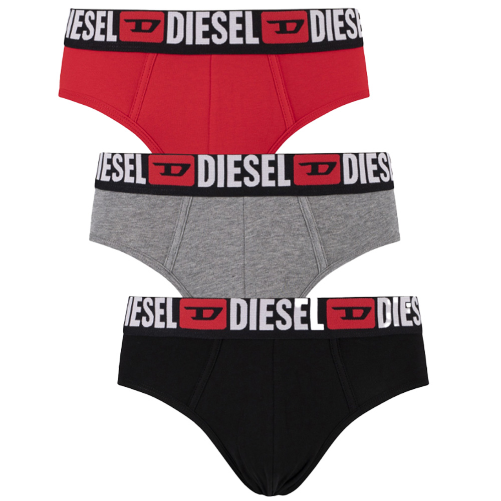 Diesel Herenstring Rick zwart-rood-grijs