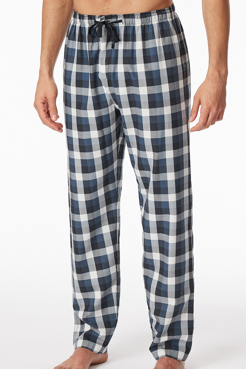 Schiesser pyjamabroek blauwe ruit 