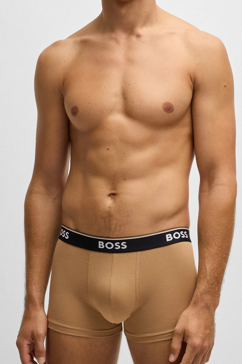 Hugo Boss Power boxershort - trunk 3-pack beige-zwart