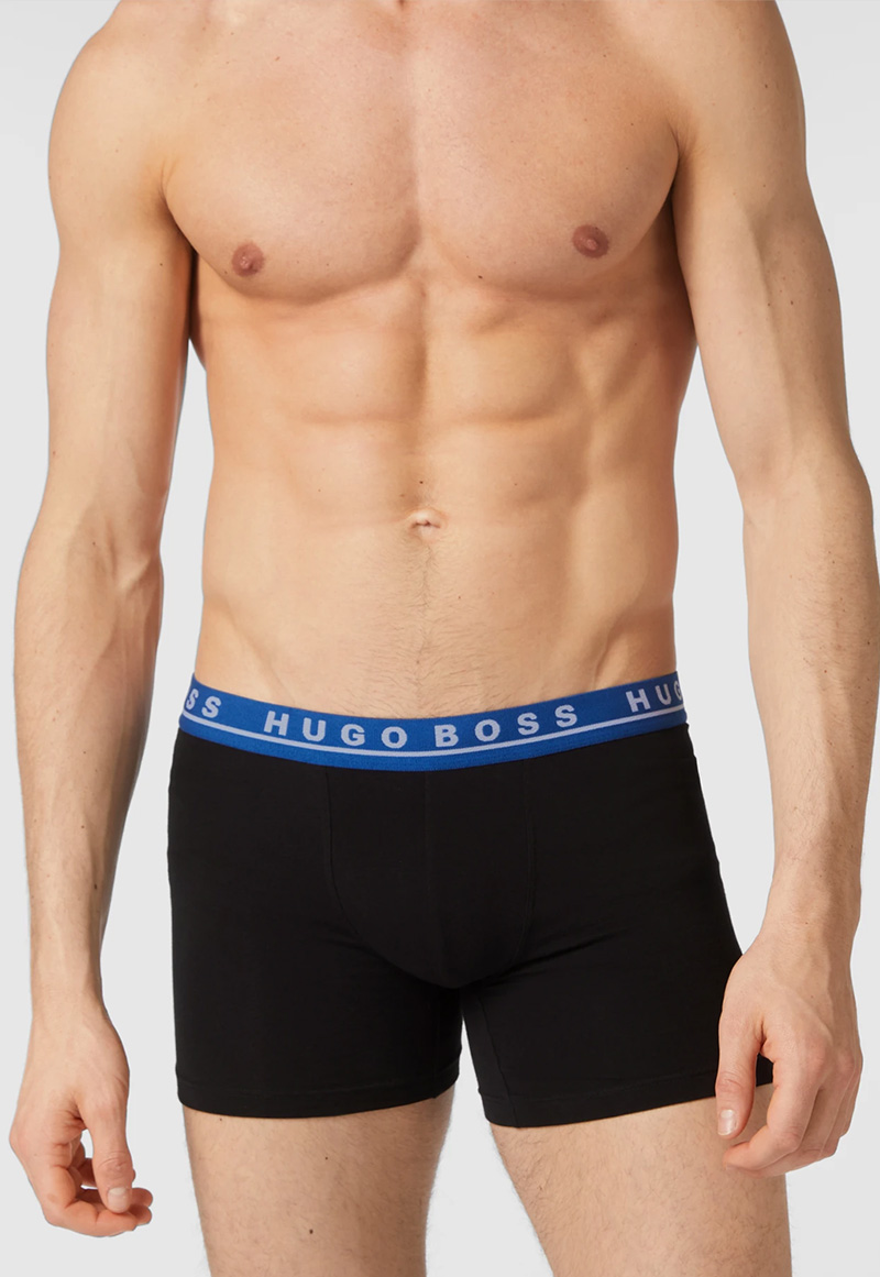 Hugo Boss boxershorts zwart met gekleurde band