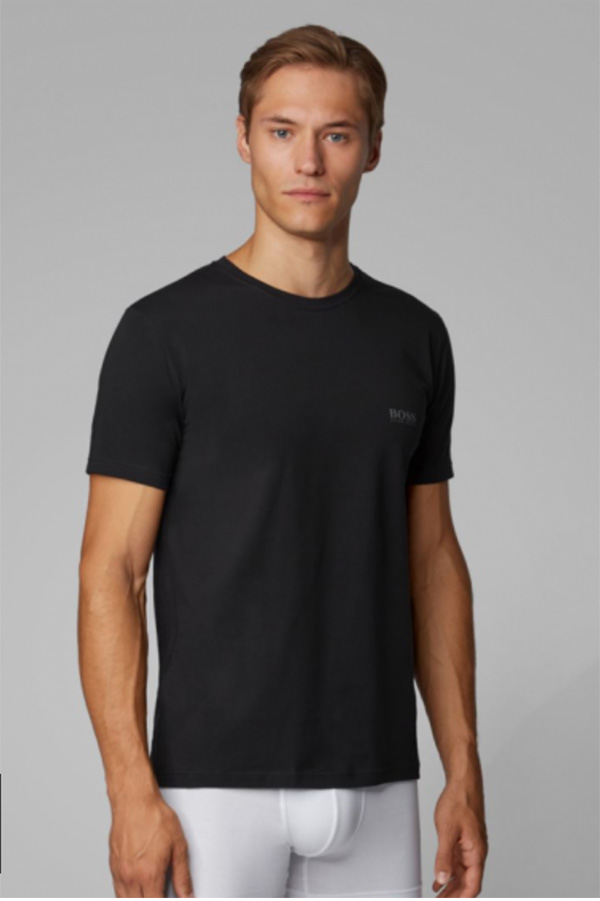 Hugo Boss T-shirt cotton stretch 2-pack zwart