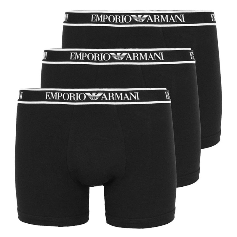 Armani boxershorts 3-pack zwart